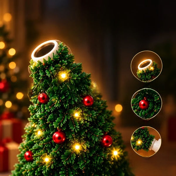Proyector de luz USB mágico con forma de árbol de Navidad