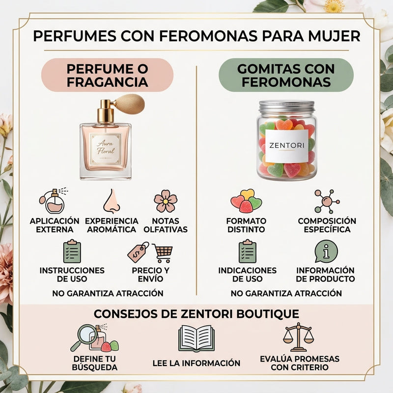 Perfume con feromonas para mujer: formatos y alternativas